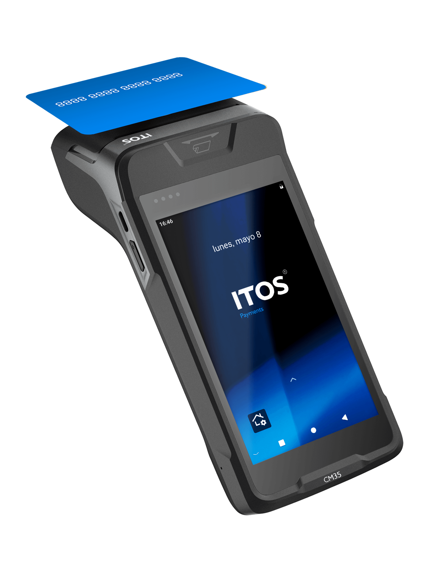 Terminal TPV Android ITOS CM35 con pantalla táctil, impresora y lector de tarjetas