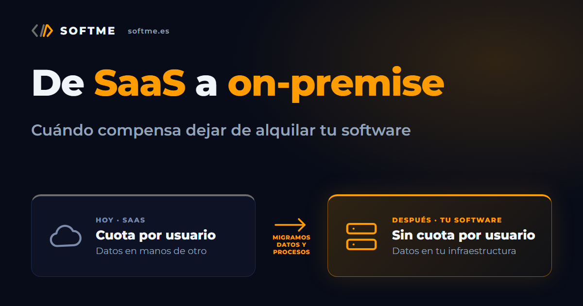 De SaaS a on-premise: cuándo compensa dejar de alquilar tu software